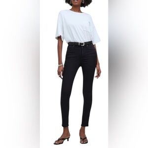 MADEWELL 10” High Rise Skinny Jeans in Carbondale Wash (Black) Size 30 SWEET!